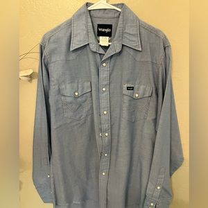 Wrangler - men’s Large Pearl snap (western/cowboy)